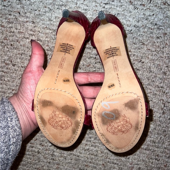 NWOT VINCE CAMUTO Red Leather Sexy Platforms Heels - Picture 9 of 12